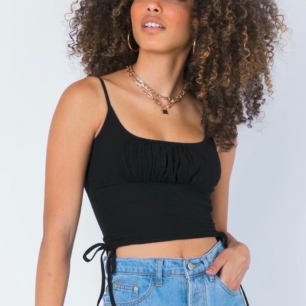 Black tank top princess polly